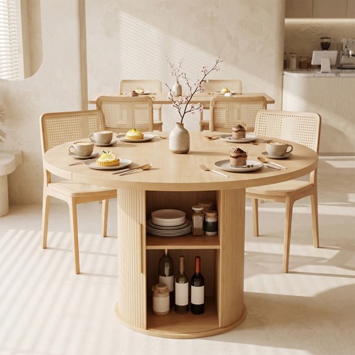 Round dining table with - round,