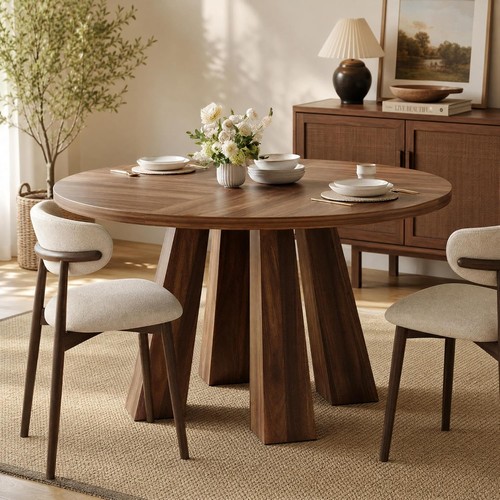 Round dining table - round,